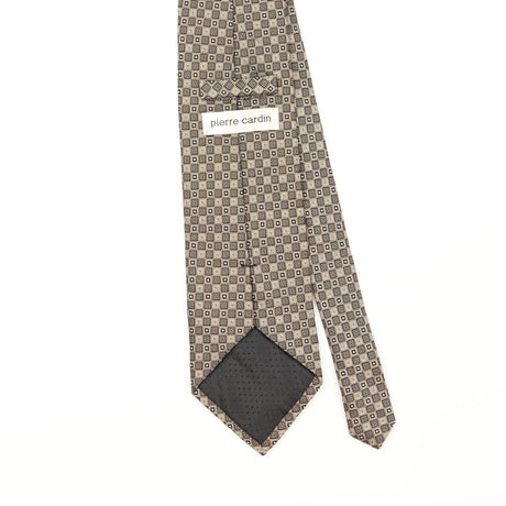 Back Back Detail of Vintage Pierre Cardin Geometric Patterned Tie