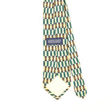 Back Detail of Vintage 1990's Lands' End Geometric Patterned Tie