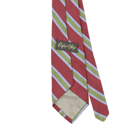 Back Detail of Vintage 1990's Robert Talbott Oxford Shop Striped Patterned Tie