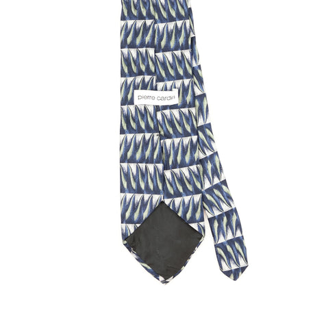 Back Back Detail of Vintage 1990's Pierre Cardin Geometric Patterned Tie