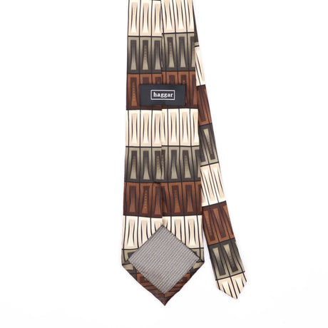 Back Back Detail of Vintage Haggar Geometric Patterned Tie