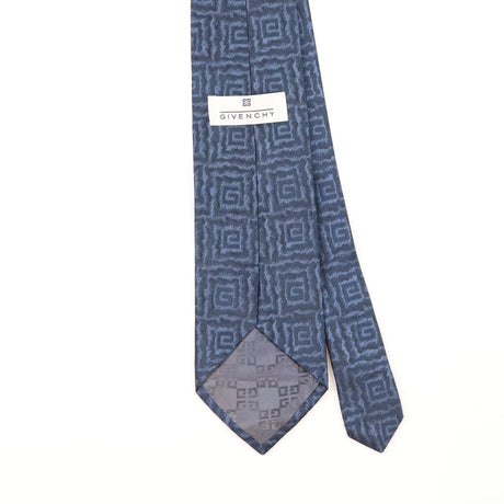 Back Detail of Vintage 1990's Givenchy Geometric Patterned Tie
