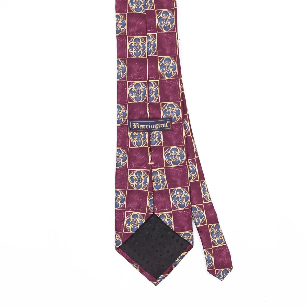 Back Back Detail of Vintage Geometric Patterned Tie