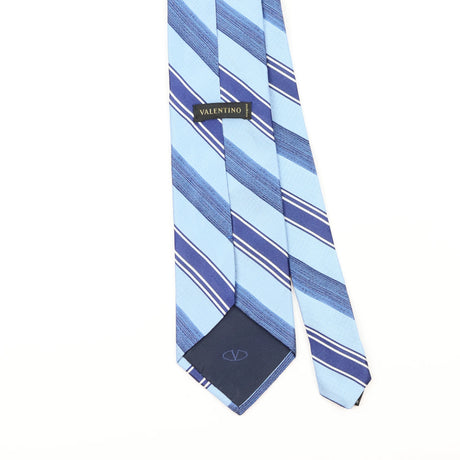 Back Detail of Vintage 1990's Valentino Striped Patterned Tie
