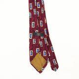 Back Back Detail of Vintage 1990's Robert Talbott Geometric Patterned Tie