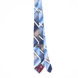 Back Back of Vintage 1980's Oleg Cassini Check Patterned Tie