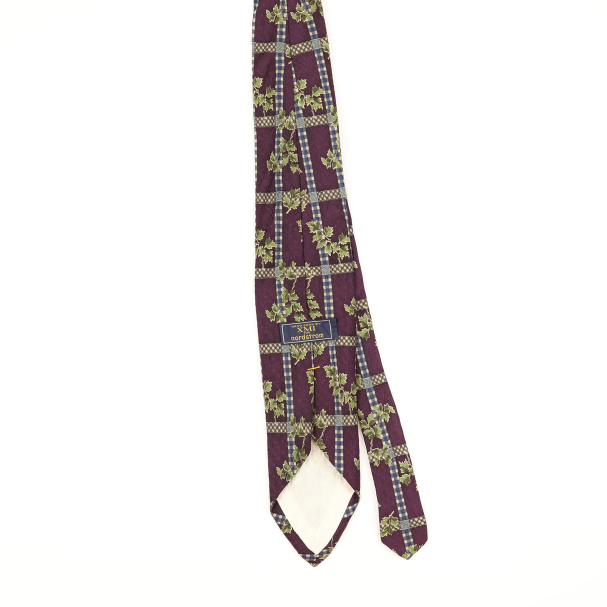 Back of Vintage 1990's Nordstrom Floral Patterned Tie