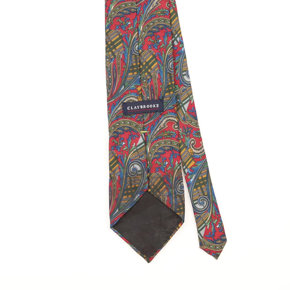 Back Detail of Vintage 1990's Claybrooke Abstract Patterned Tie