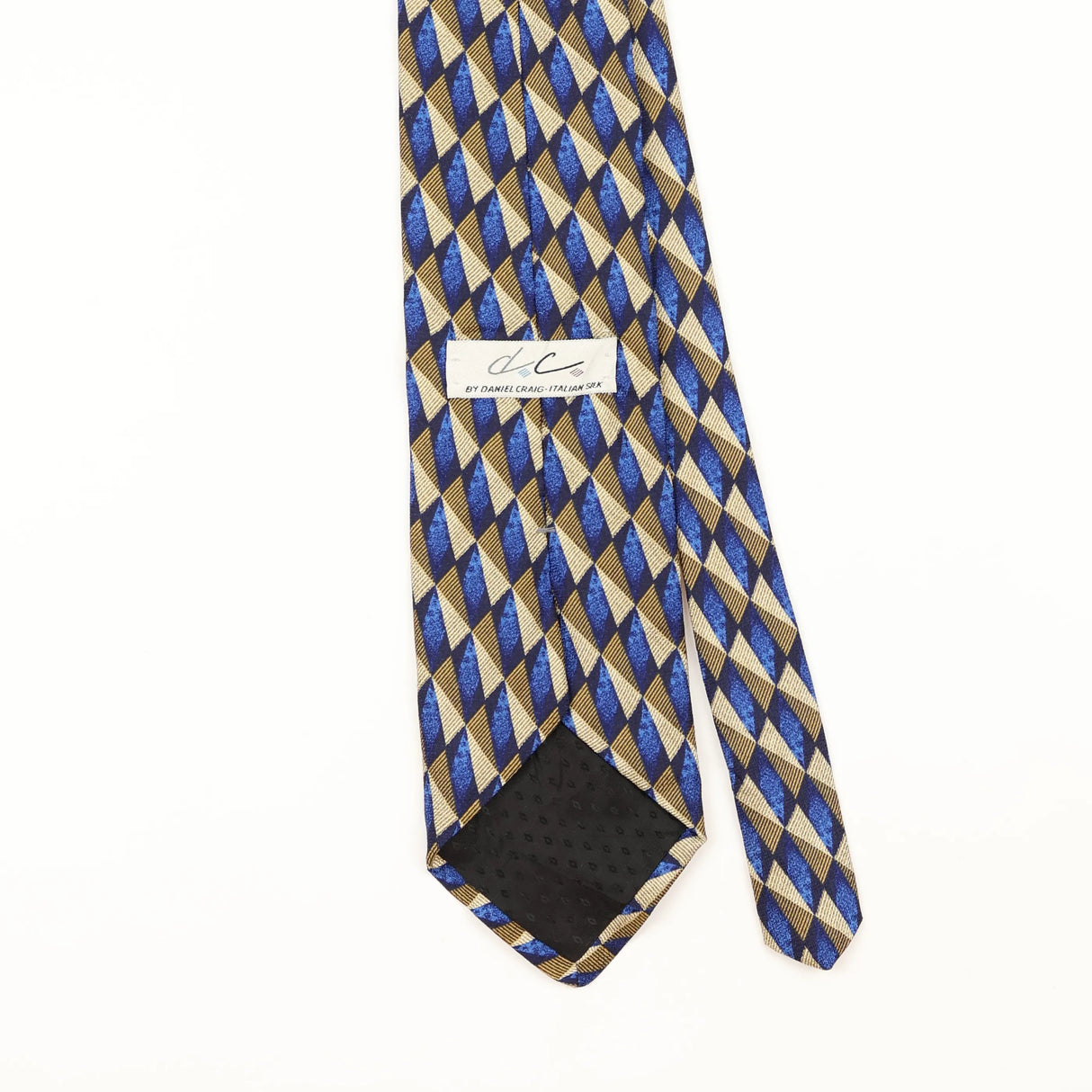Back Detail of Vintage 1990's Geometric Patterned Tie