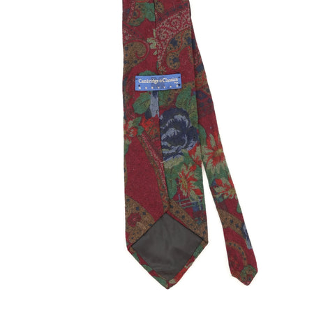 Back Detail of Vintage 1990's Cambridge Classics Floral Patterned Tie