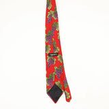 Back Back of Vintage 1990's J.T. Beckett Grapes Floral Patterned Tie