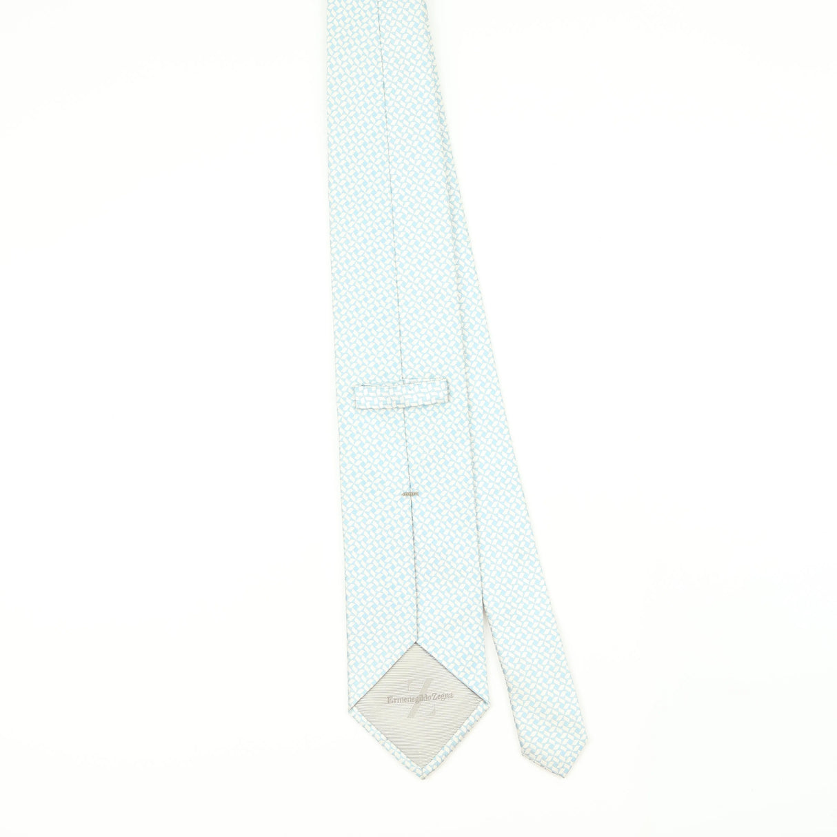 Back Back of Vintage 1990's Ermenegildo Zegna Geometric Patterned Tie