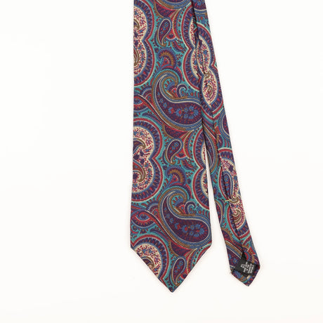 Back Detail of Vintage Claybrooke Paisley Patterned Tie