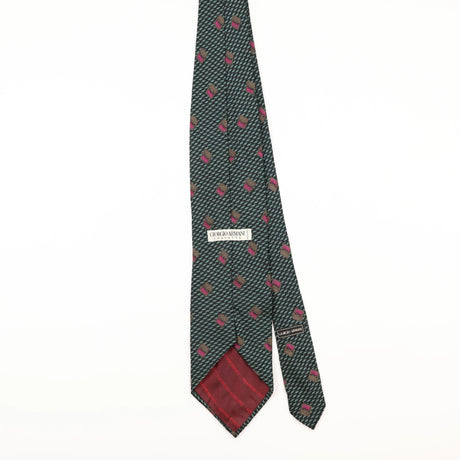 Back of Vintage Giorgio Armani Geometric Patterned Tie