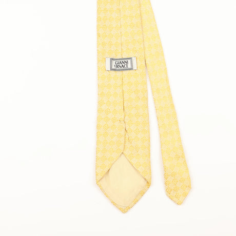 Back Detail of Vintage 1990's Versace Geometric Patterned Tie