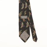 Back Detail of Vintage 1990's Robert Talbott Bird Animal Print Patterned Tie