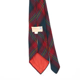 Back Back Detail of Vintage 1980's Tartan Plaids & Checks Patterned Tie