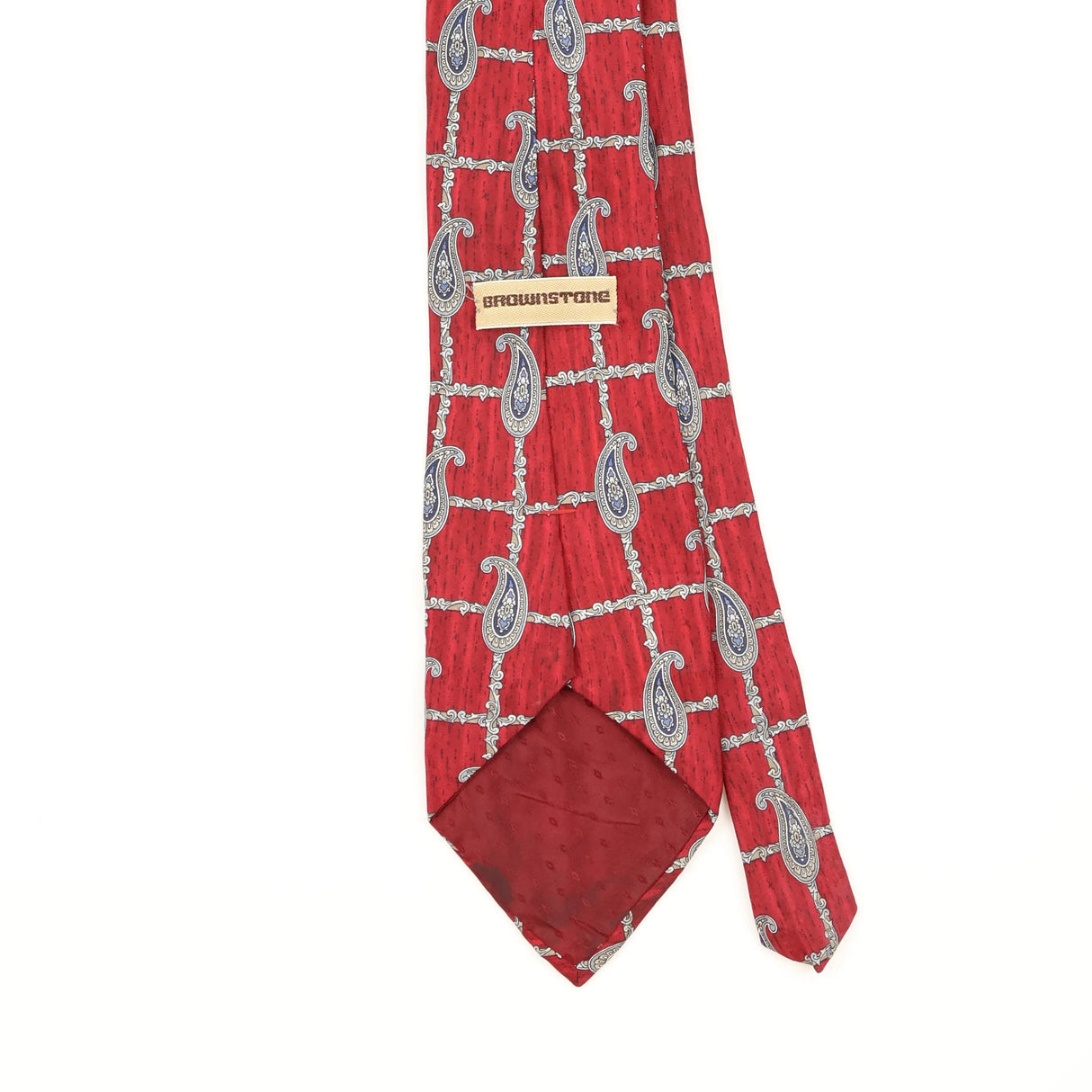Back Detail of Vintage 1990's Paisley Patterned Tie