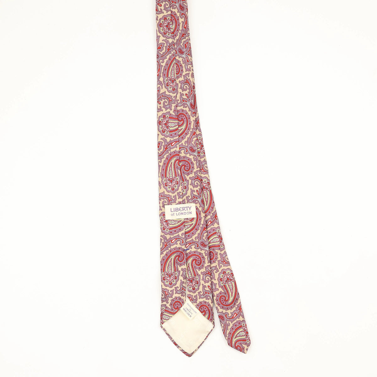 Back Back of Vintage 1980's Liberty of London Paisley Patterned Tie