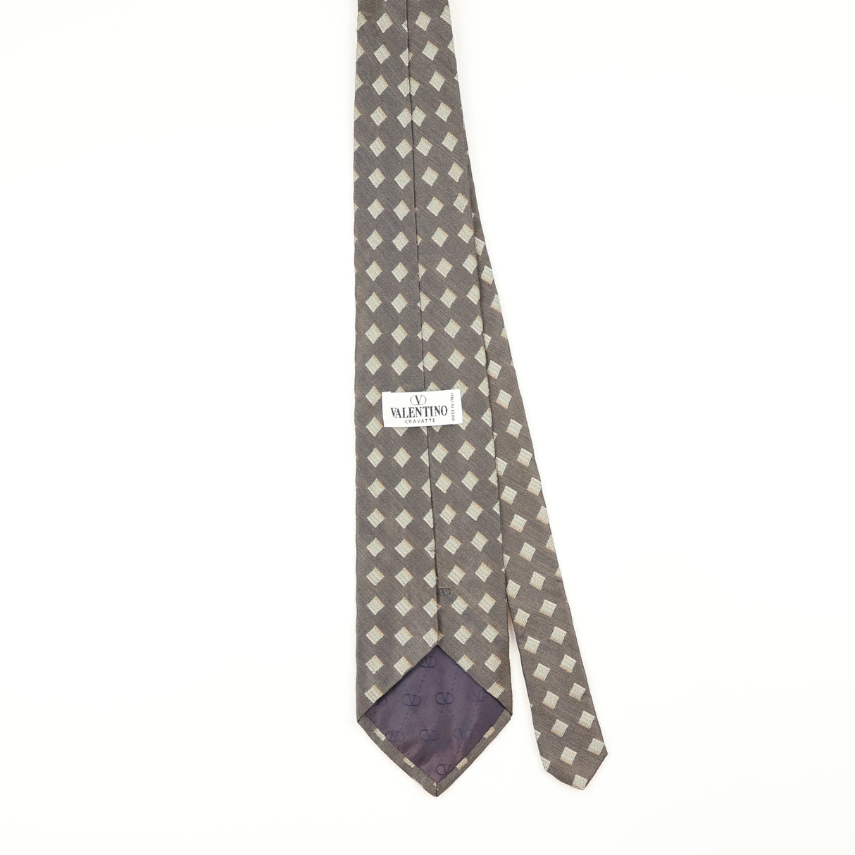 Back of Vintage 1990's Valentino Geometric Patterned Tie