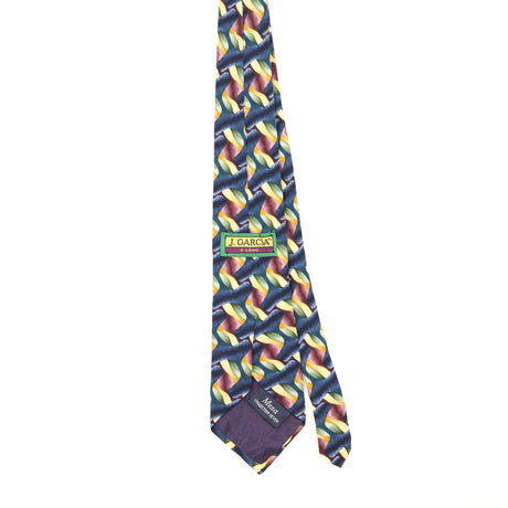 Back Back of Vintage 1990's Jerry Garcia Mesa Geometric Patterned Tie