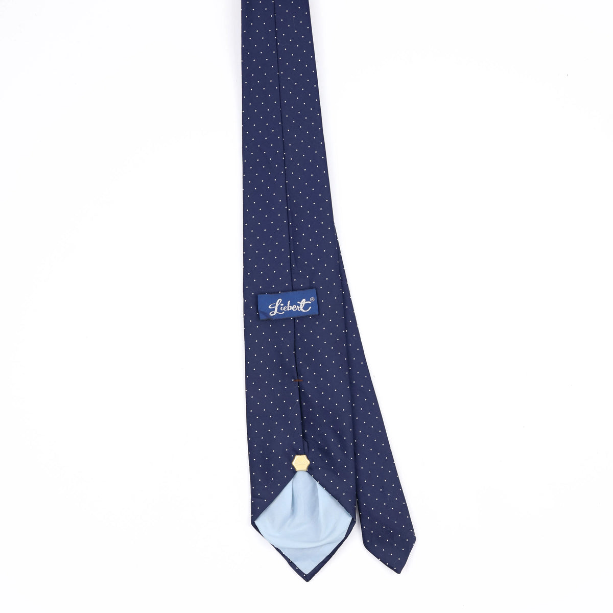 Back Back of Vintage 1980's Polka Dot Patterned Tie