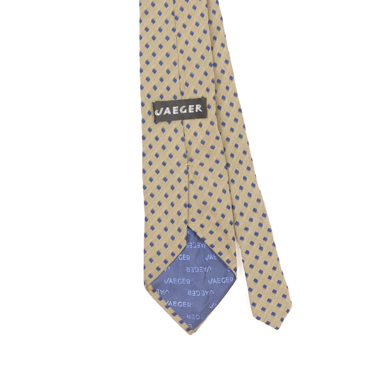 Back Back Detail of Vintage 1990's Jaeger Diamonds Geometric Patterned Tie