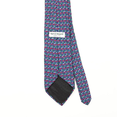 Back Back Detail of Vintage 1990's Harvé Benard Geometric Patterned Tie