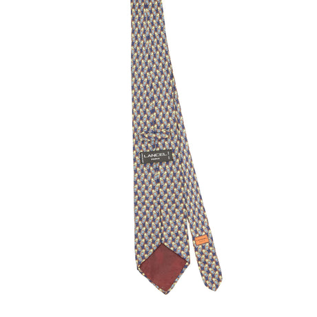 Back of Vintage 1990's Lancel Geometric Patterned Tie