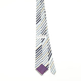 Back Back of Vintage 1990's Christian Dior Striped Patterned Tie