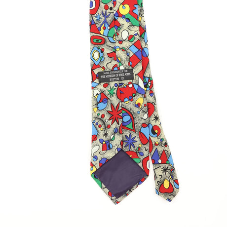 Back Back Detail of Vintage 1990's Museum Of Fine Arts Abstract Patterned Tie