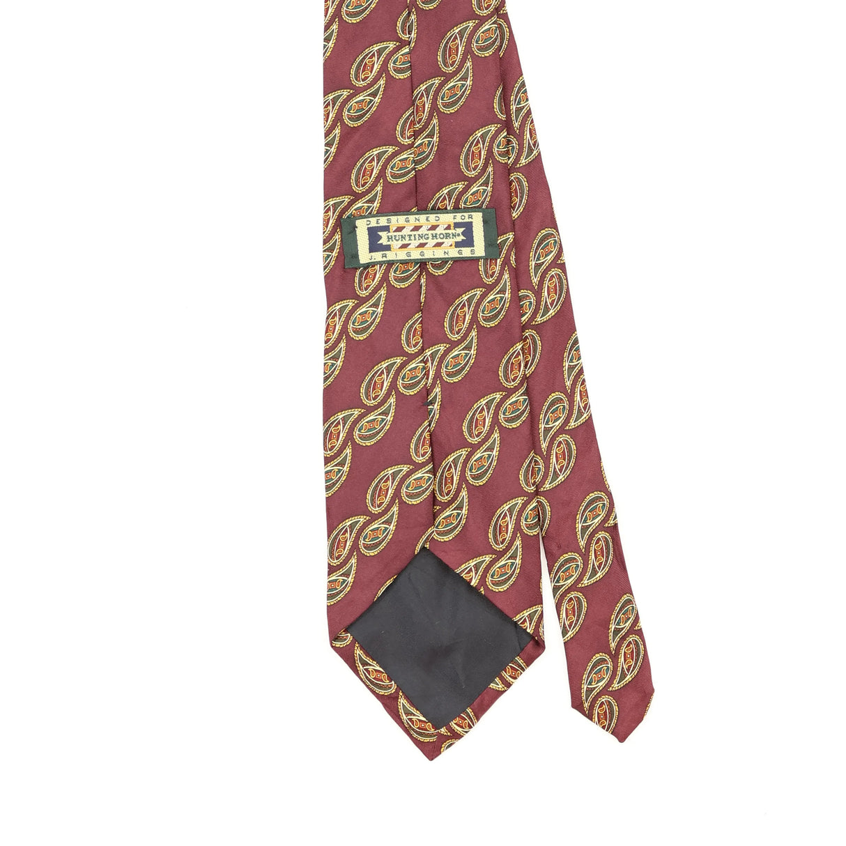 Back Back Detail of Vintage 1990's Paisley Patterned Tie