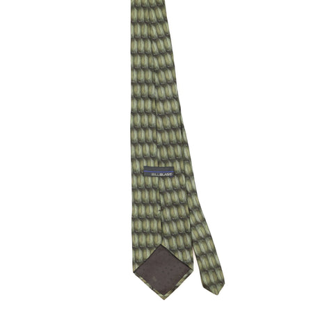 Back of Vintage 1990's Bill Blass Geometric Patterned Tie