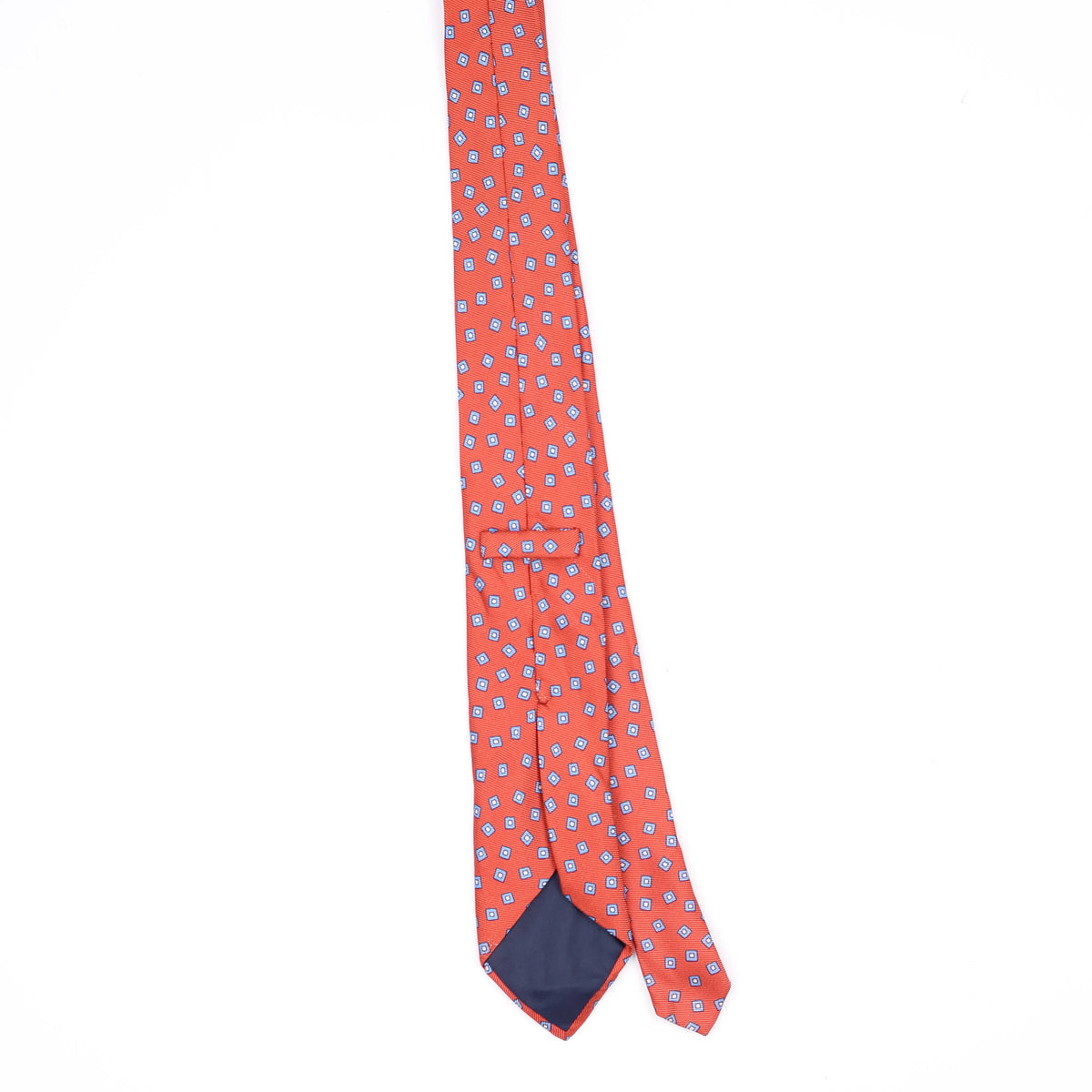 Back Back of Vintage 1910's Foulard Geometric Patterned Tie