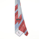 Back Back of Vintage 1980's Yves Saint Laurent Geometric Patterned Tie
