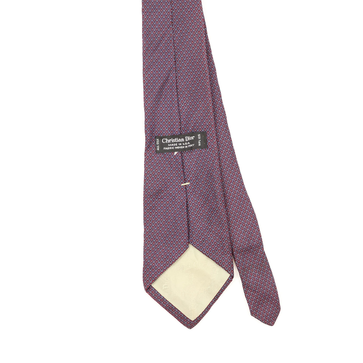 Back Back Detail of Vintage 1990's Christian Dior Geometric Patterned Tie