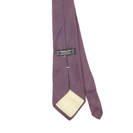 Back Back Detail of Vintage 1990's Christian Dior Geometric Patterned Tie