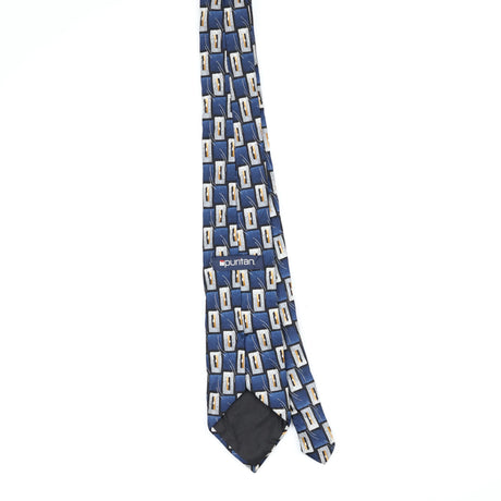 Back Back of Vintage Puritan Geometric Patterned Tie