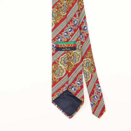 Back Detail of Vintage 1990's Tango Floral Patterned Tie