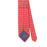 Back Back Detail of Vintage 1990's Ermenegildo Zegna Geometric Patterned Tie