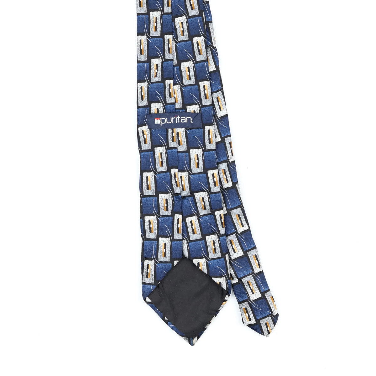 Back Back Detail of Vintage Puritan Geometric Patterned Tie