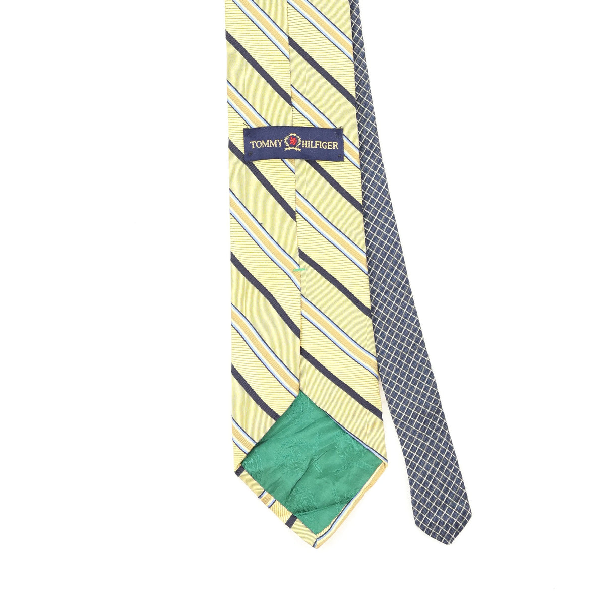 Back Back Detail of Vintage 1990's Tommy Hilfiger Striped Patterned Tie