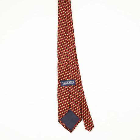 Back Back of Vintage 1990's Lands' End Geometric Patterned Tie