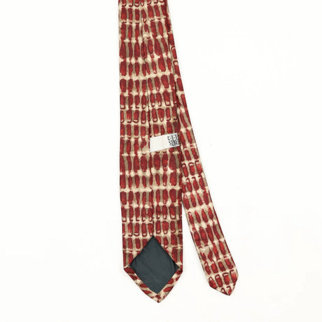 Back Back Detail of Vintage 1990's Geometric Patterned Tie