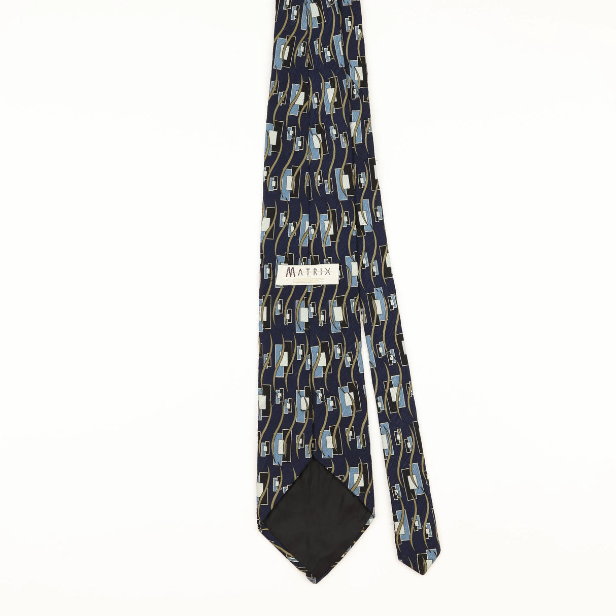 Back of Vintage 1990's Geometric Patterned Tie