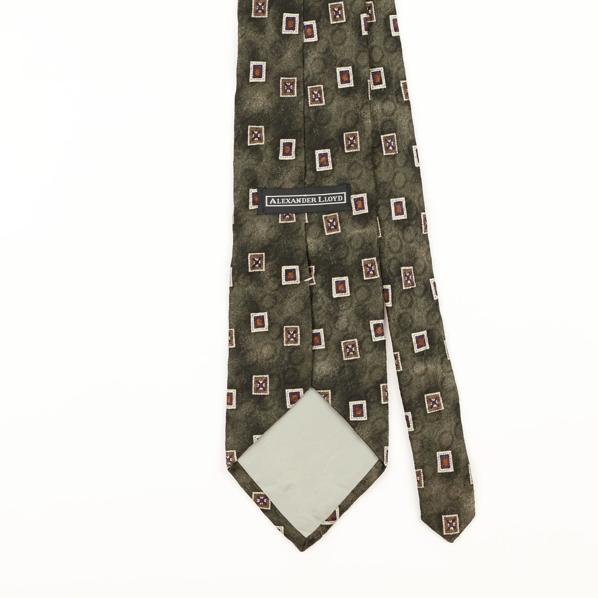 Back Detail of Vintage 1990's Geometric Patterned Tie