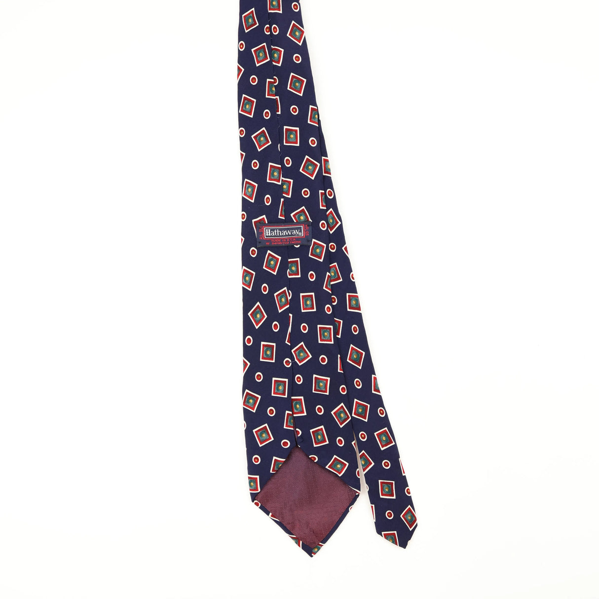 Back Back of Vintage 1990's Geometric Patterned Tie