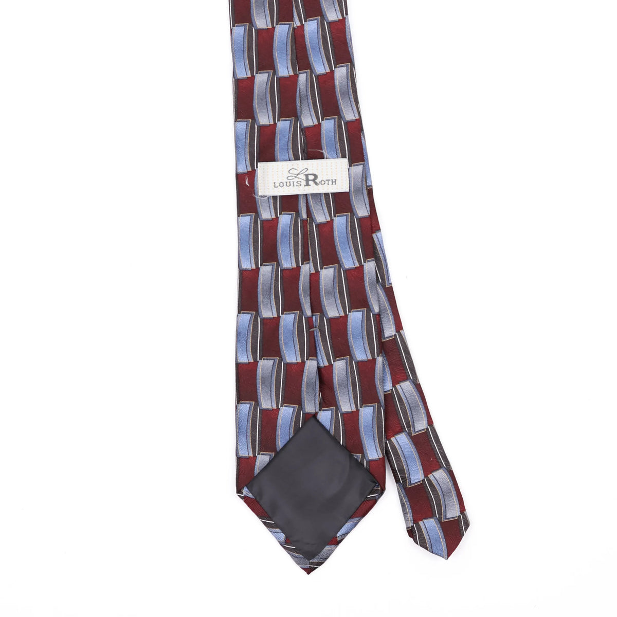 Back Back Detail of Vintage 1990's Geometric Patterned Tie