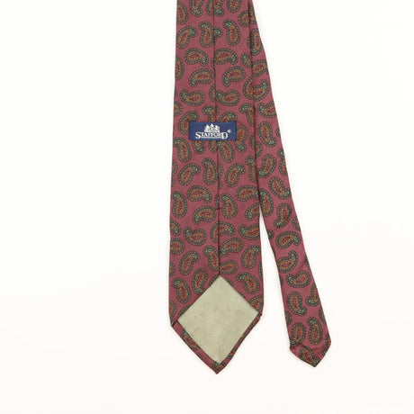 Back Detail of Vintage 1990's Stafford Paisley Patterned Tie