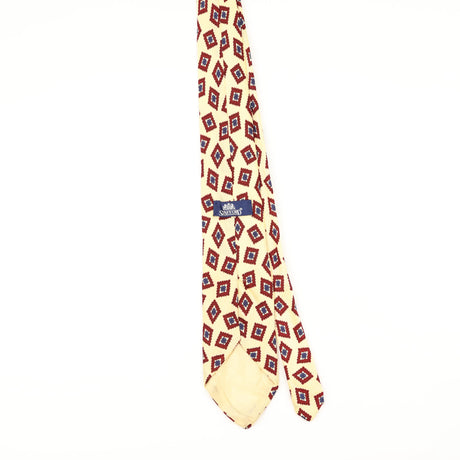 Back of Vintage 1990's Stafford Geometric Patterned Tie